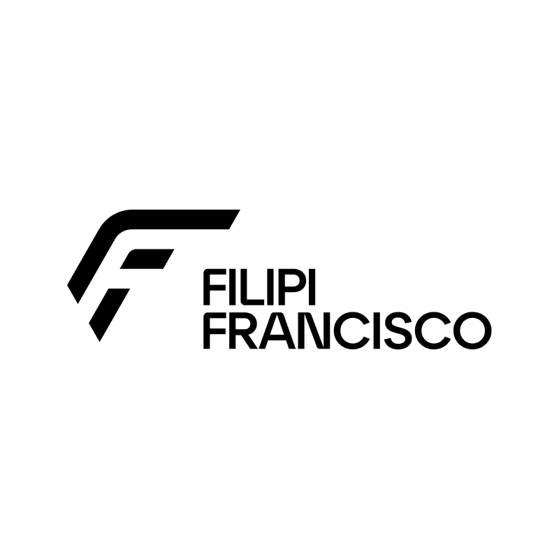 Filipi Francisco's logo: an angular black F beside the stacked name in capitals